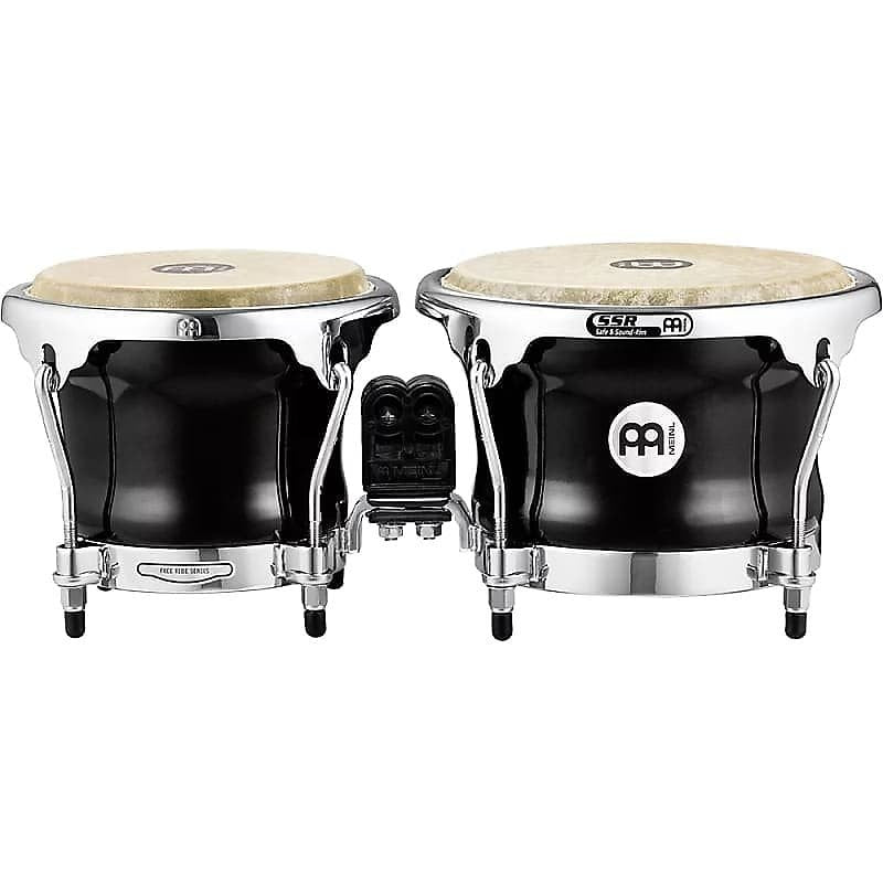 Bongos de fibra de vidrio Meinl FFB400BK de 7" y 8 1/2" serie Fibercraft en acabado negro